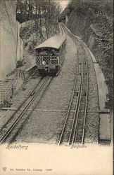 Train on track in Heidelberg Germany Postcard Postcard