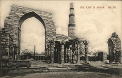 The Kutub Minar Delhi, India Postcard Postcard