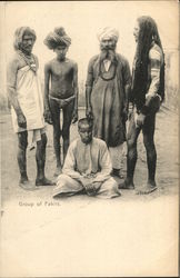 Group of Fakirs India Postcard Postcard