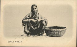 Cooly Woman India Postcard Postcard