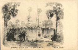 Parsi Tower of Silence Bombay, India Postcard Postcard