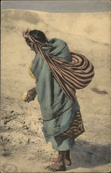 Man in Desert Postcard