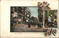 Entree de la Rue Cherif-Pacha Postcard