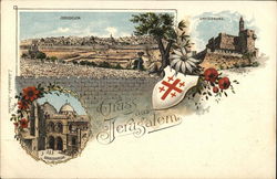 Greetings from Jerusalem Israel Middle East Postcard Postcard