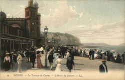 Dieppe - La Terrasse du Casino - L'Heure du Concert France Postcard Postcard