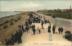 Le Boulevard Maritime Dieppe, France Postcard Postcard