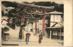 Suwayama Inari Kobe, Japan Postcard Postcard