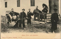 Sedan Chair and Rickshaw Postcard