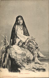 Malay Woman Asian Postcard Postcard