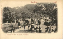 Street Scene - Pettah Colombo, Ceylon Southeast Asia Postcard Postcard