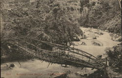 Balasun Cane Bridge Darjeeling, India Postcard Postcard