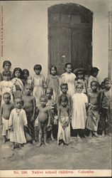 Native School Children Postcard