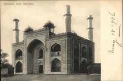 Entrance Gate, Secundra Postcard