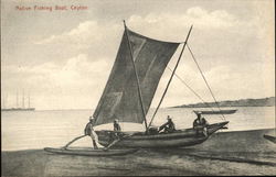 Native Fishing Boat Postcard