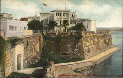 Governor's Palace, Old City Wall and Gate San Juan, PR Puerto Rico Postcard Postcard