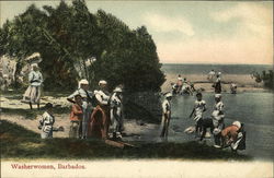 Washerwomen Barbados Caribbean Islands Postcard Postcard