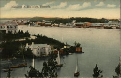 View of Town and Red Hole Hamilton, Bermuda Postcard Postcard