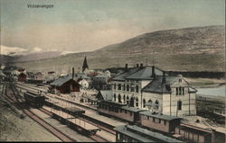 Town and Railway Station Vossevangen, Norway Postcard Postcard