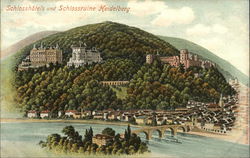 Schlosshotels unf Schlossruine Postcard