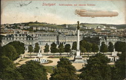 Schlossplatz mit neuem Schloss Stuttgart, Germany Postcard Postcard