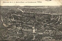 Panoramic View of City Vienna, Austria Postcard Postcard