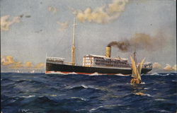 S.S. "Houtman" Java-Australia Line Postcard