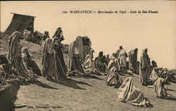 Carpet Sellers - Souk de Bab-Khemis Marrakesh, Morocco Africa Postcard Postcard