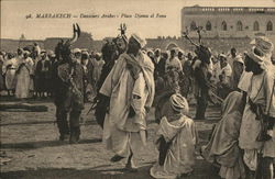 Marrakesh - Arab dancers - Djema el Fena Plaza Morocco Africa Postcard Postcard