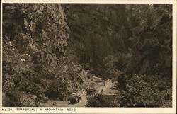 Mountain Road, Transvaal South Africa Postcard Postcard