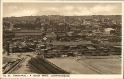 Gold Mine Johannesburg, South Africa Postcard Postcard