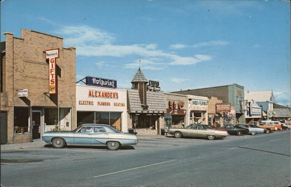 Downtown Mackinaw City, MI Postcard