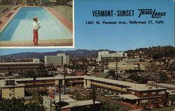 Vermont-Sunset Travelodge Postcard