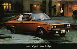 1972 Opel 1900 Rallye Cars Postcard Postcard Postcard