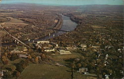 Aerial View of Shepherd College and Potomac River Postcard