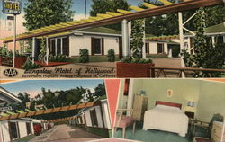 Bungalow Motel of Hollywood Postcard