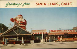 Greetings from Santa Claus California Postcard