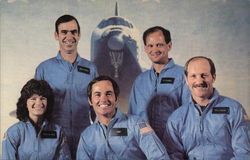 Space Shuttle Challenger Crew Members Space & Rockets Postcard Postcard Postcard