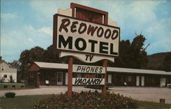 Redwood Motel North Adams, MA Postcard Postcard Postcard