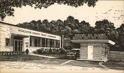 Lincoln Plaza Office and Drive-In, Worcester County Trust Company Massachusetts Postcard Postcard Postcard