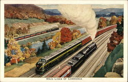 Main Lines of Commerce Postcard