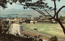 View of the Race Course and Jocky Club with Totalizator Postcard