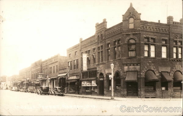 Downtown Business District Barron, WI Postcard