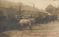 Getting Ready to Deliver by Horse & Cart Postcard