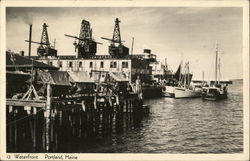 Waterfront: Boats and Building Portland, ME Postcard Postcard Postcard