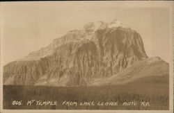 Mt Temple from Lake Louise Auto Rd. Postcard