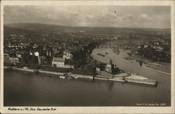 Koblenz a./Rh. Des Deutsche Eck. Koblenz am Rhein, Germany Postcard Postcard Postcard