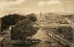 Parroquia de Cholula y "Volcanes" Puebla Mexico Postcard Postcard Postcard