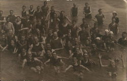 Group of Swimers at Beach Unidentified People Postcard Postcard Postcard