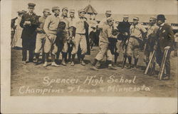 Spencer High School, Champions of Iowa & Minnesota Postcard