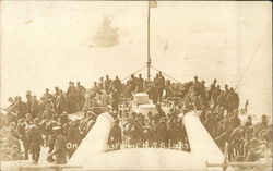 On Forecastle of USS Louisiana Navy Postcard Postcard Postcard